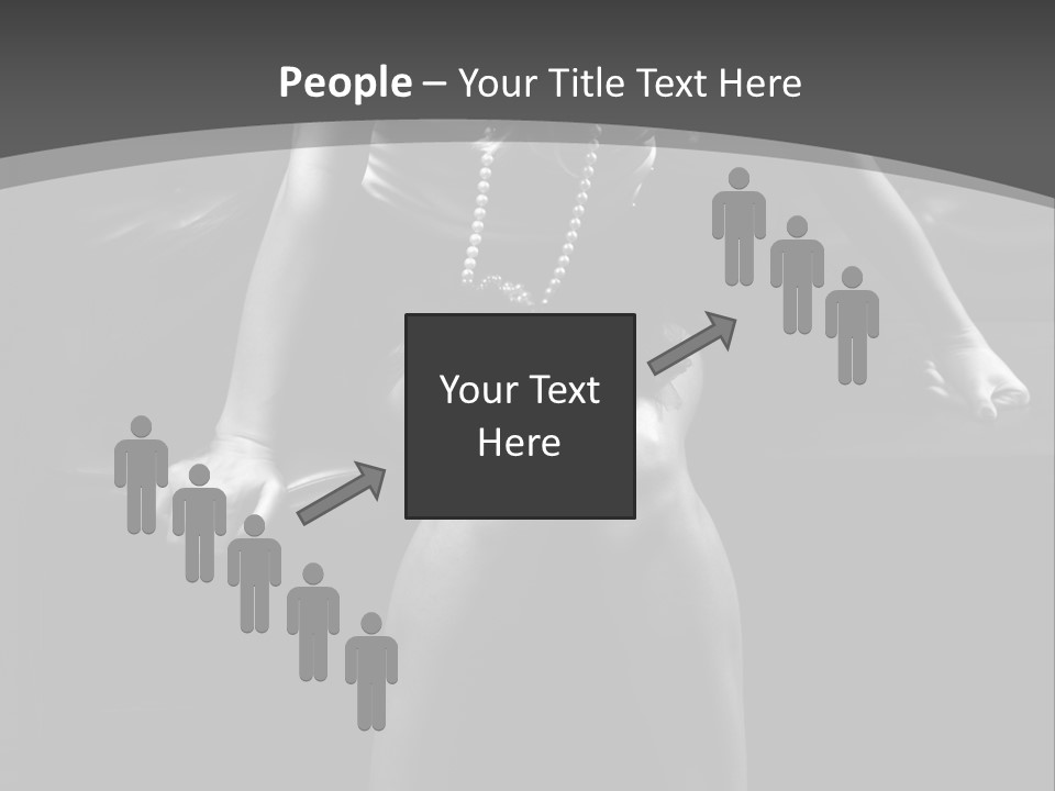 A Woman Sitting On A Couch In A Black And White Photo PowerPoint Template