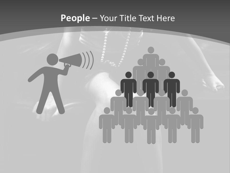 A Woman Sitting On A Couch In A Black And White Photo PowerPoint Template