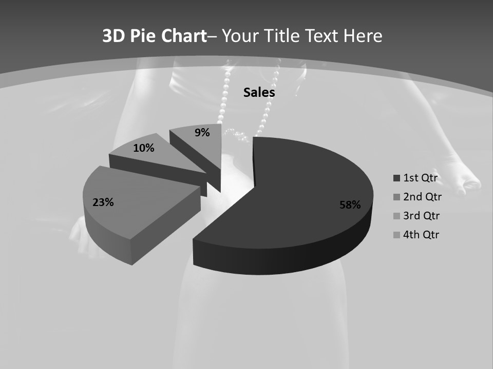 A Woman Sitting On A Couch In A Black And White Photo PowerPoint Template
