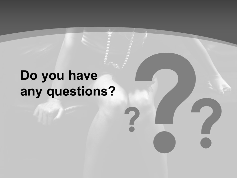 A Woman Sitting On A Couch In A Black And White Photo PowerPoint Template