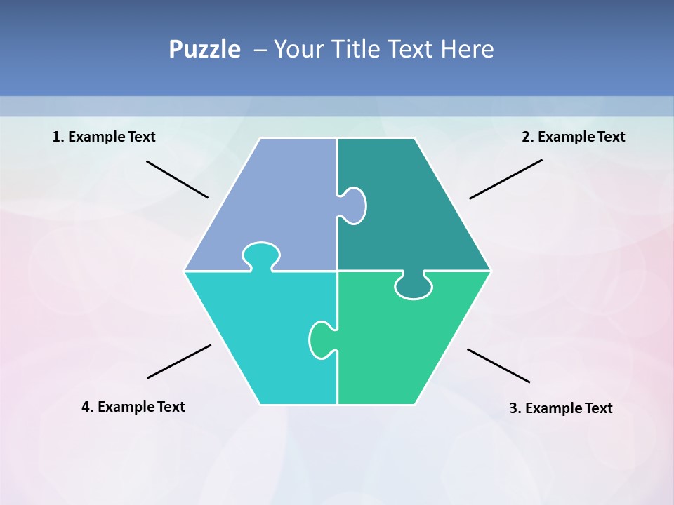 A Blue And Pink Background With Circles PowerPoint Template