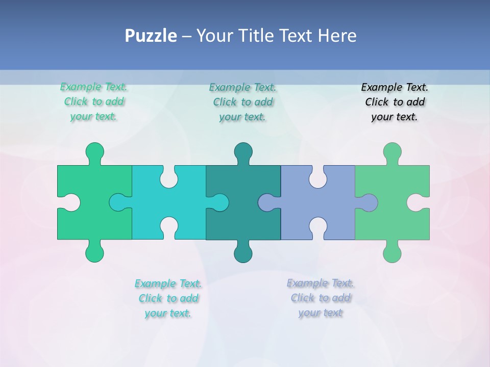 A Blue And Pink Background With Circles PowerPoint Template