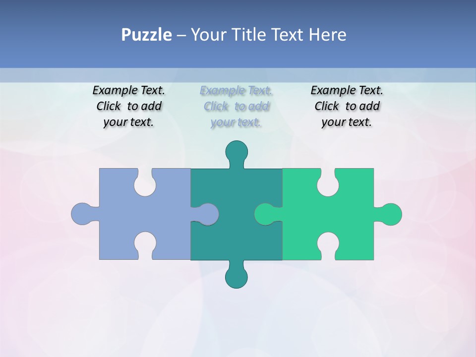 A Blue And Pink Background With Circles PowerPoint Template