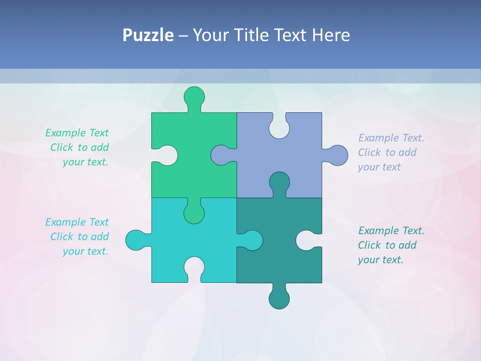 A Blue And Pink Background With Circles PowerPoint Template