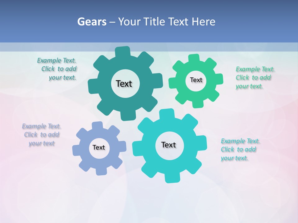 A Blue And Pink Background With Circles PowerPoint Template