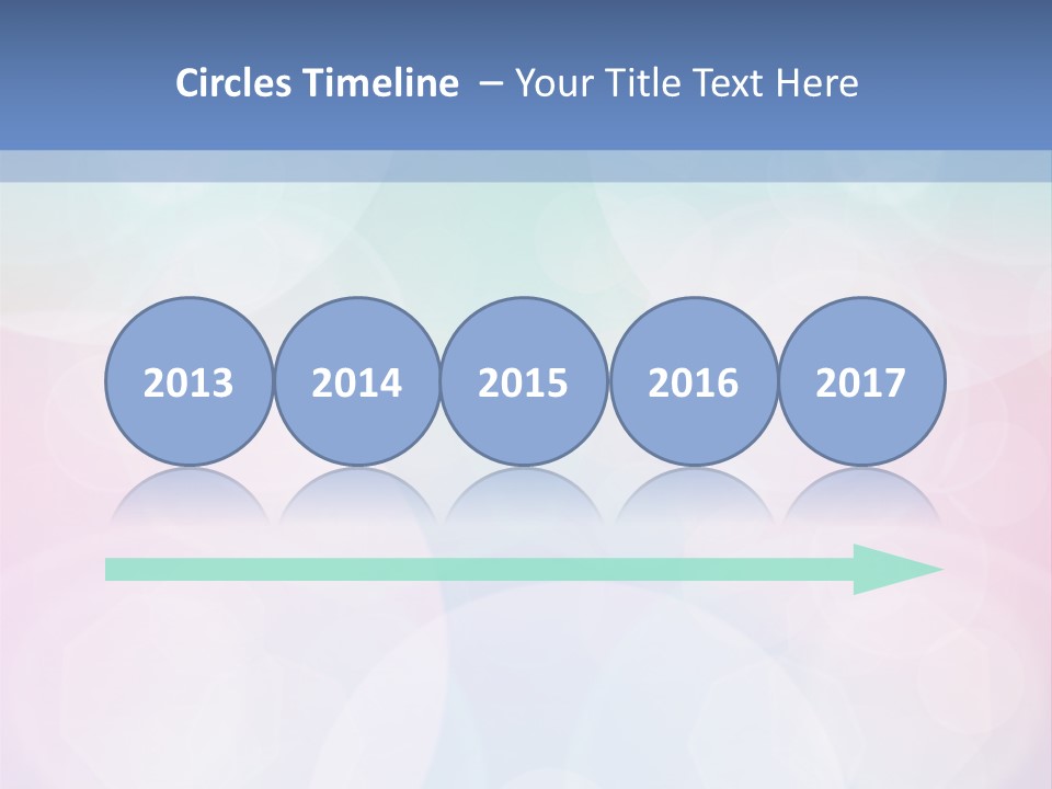 A Blue And Pink Background With Circles PowerPoint Template