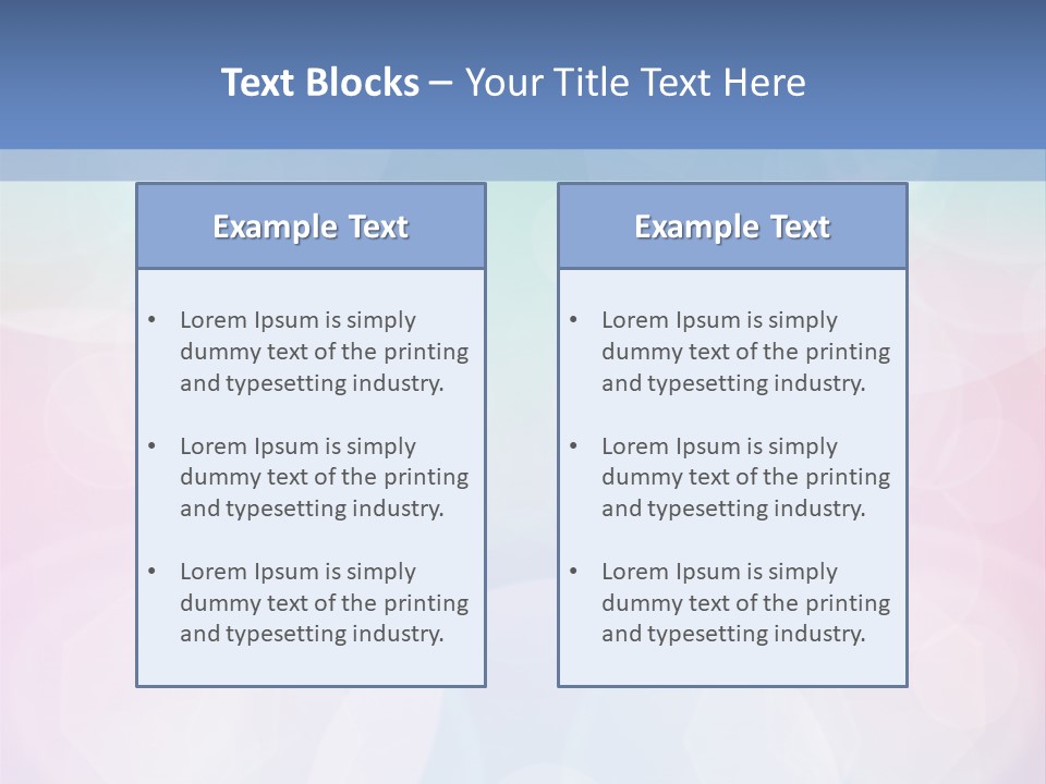 A Blue And Pink Background With Circles PowerPoint Template