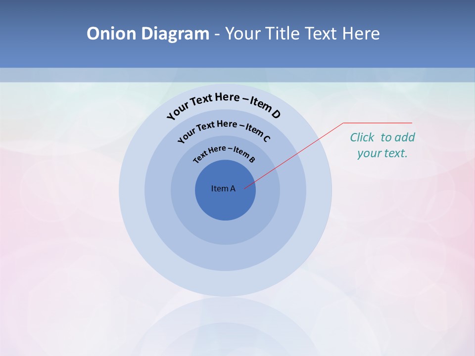 A Blue And Pink Background With Circles PowerPoint Template