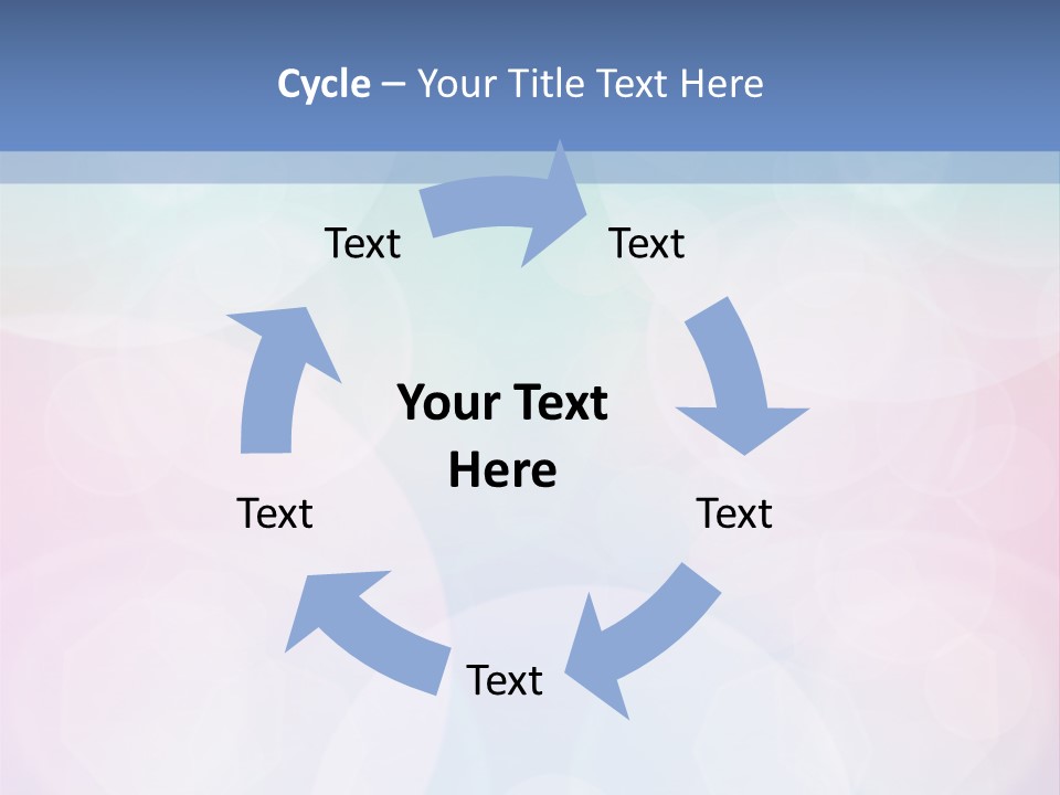 A Blue And Pink Background With Circles PowerPoint Template