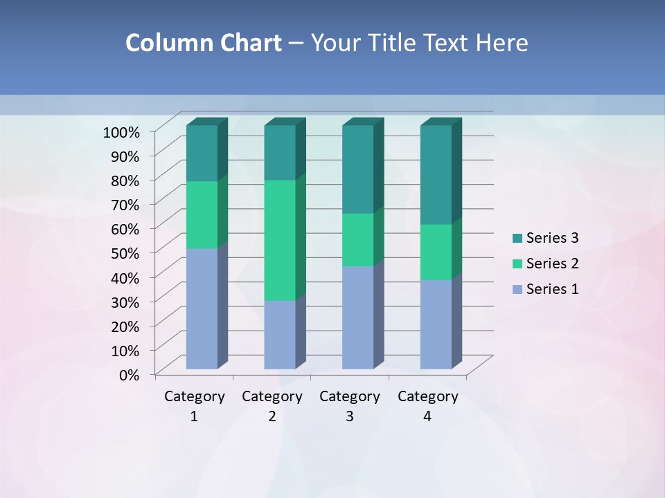 A Blue And Pink Background With Circles PowerPoint Template