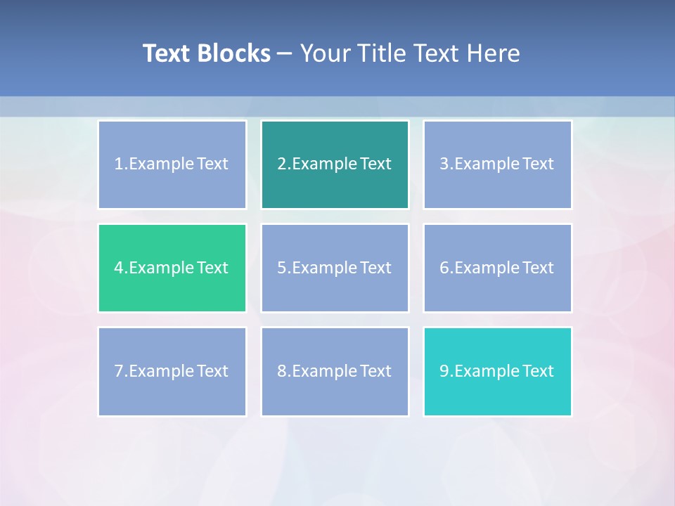 A Blue And Pink Background With Circles PowerPoint Template