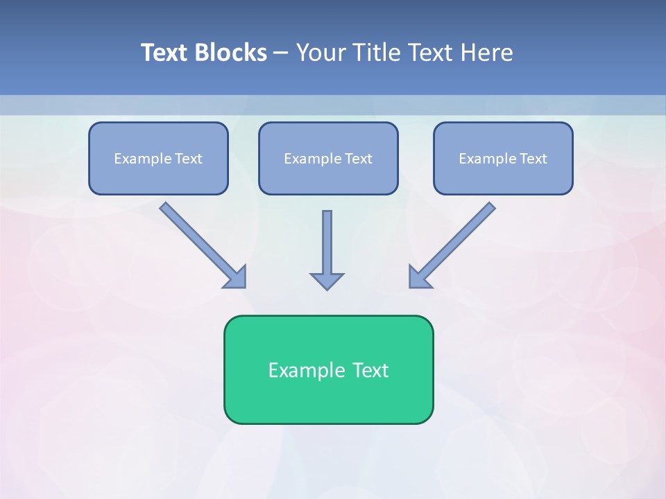 A Blue And Pink Background With Circles PowerPoint Template