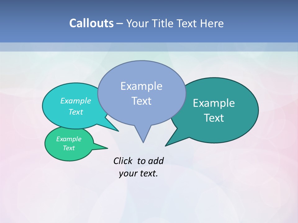 A Blue And Pink Background With Circles PowerPoint Template