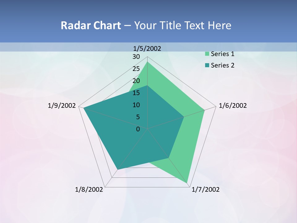 A Blue And Pink Background With Circles PowerPoint Template