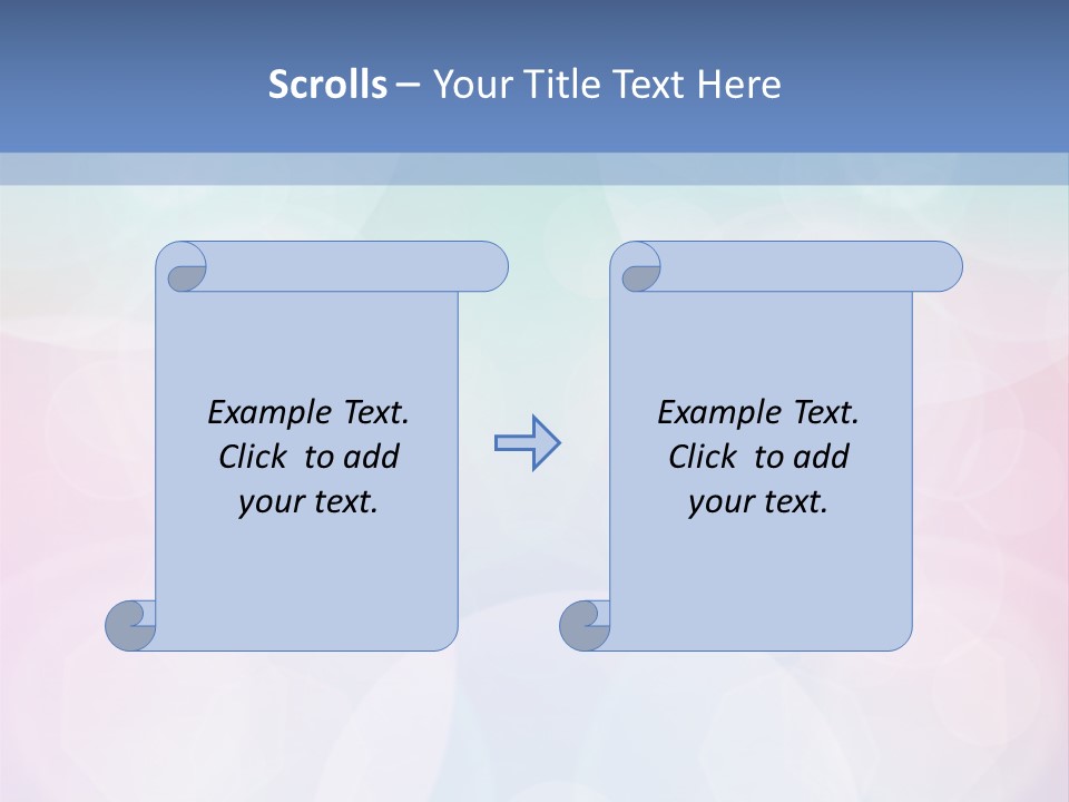 A Blue And Pink Background With Circles PowerPoint Template