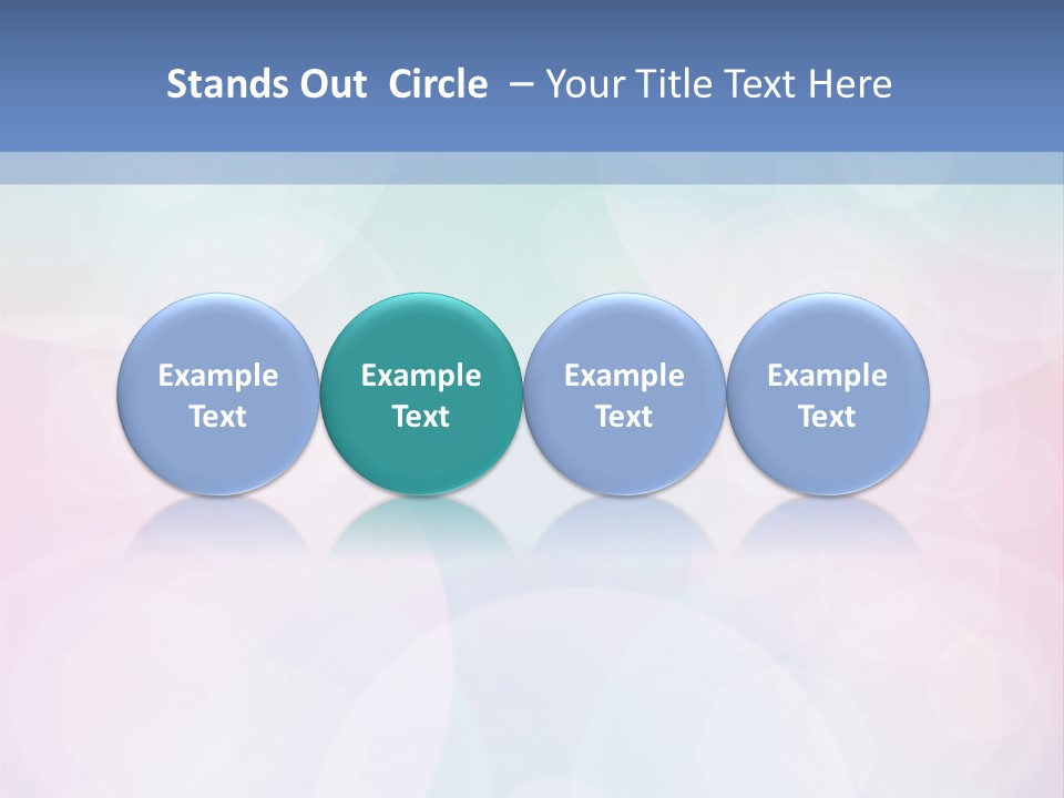 A Blue And Pink Background With Circles PowerPoint Template