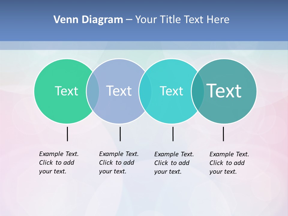 A Blue And Pink Background With Circles PowerPoint Template