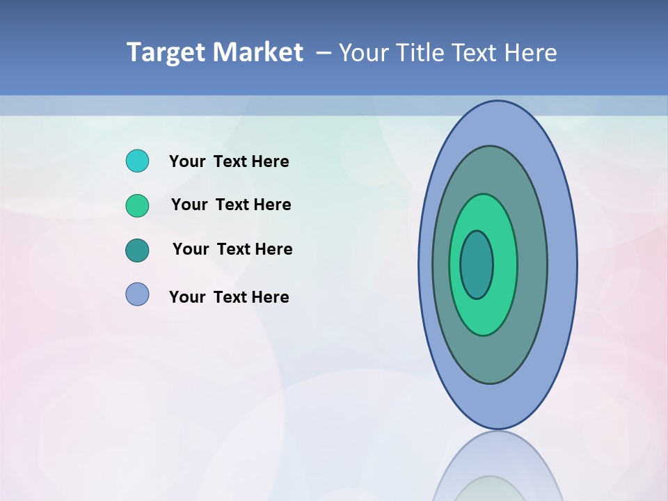 A Blue And Pink Background With Circles PowerPoint Template