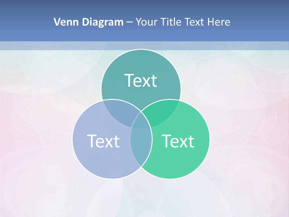 A Blue And Pink Background With Circles PowerPoint Template