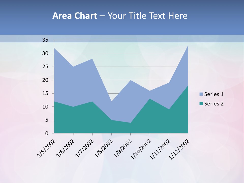 A Blue And Pink Background With Circles PowerPoint Template