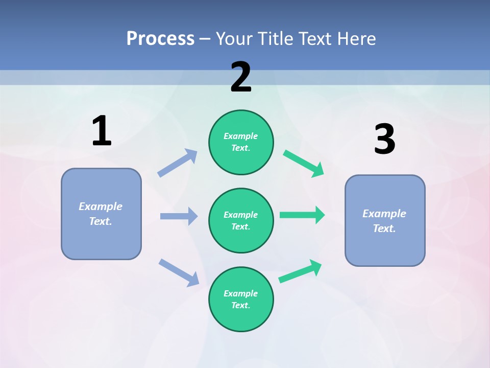 A Blue And Pink Background With Circles PowerPoint Template