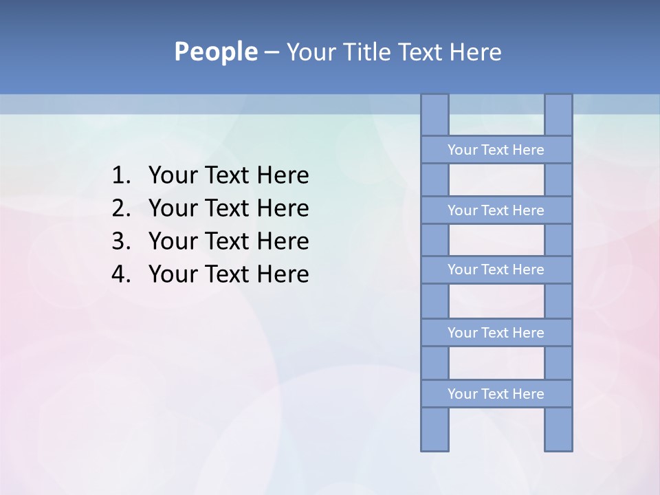 A Blue And Pink Background With Circles PowerPoint Template