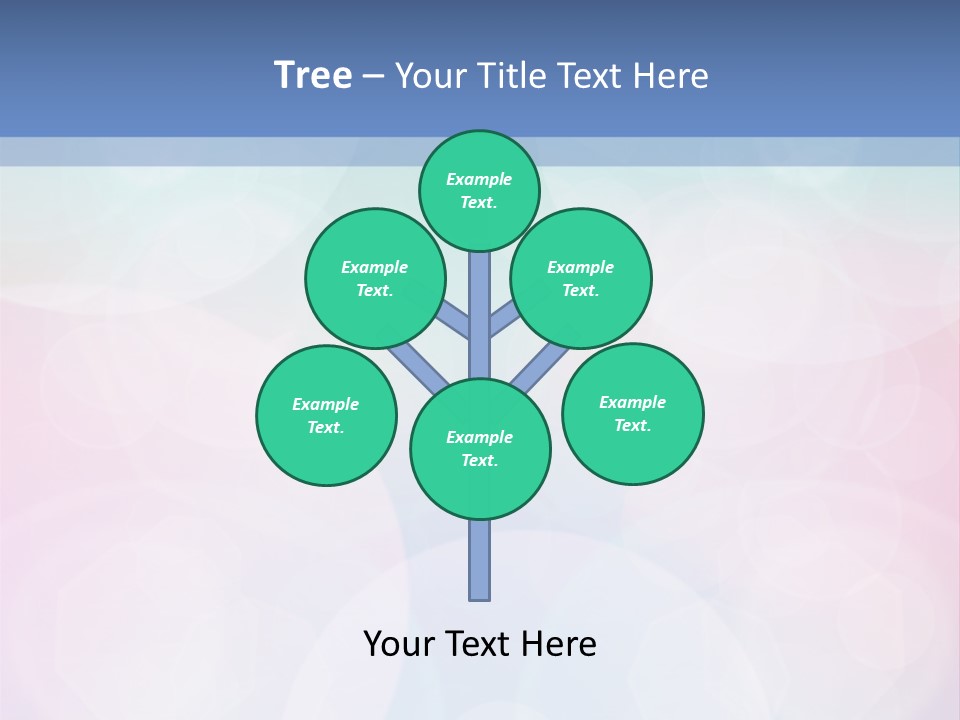 A Blue And Pink Background With Circles PowerPoint Template