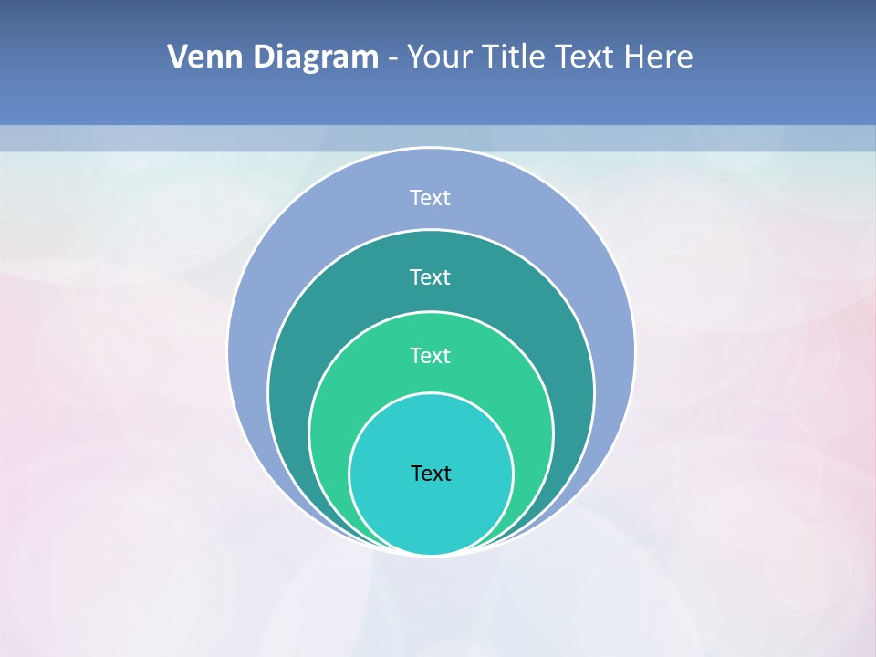 A Blue And Pink Background With Circles PowerPoint Template