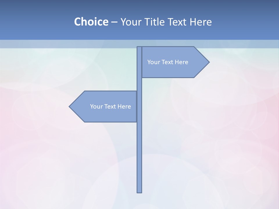 A Blue And Pink Background With Circles PowerPoint Template