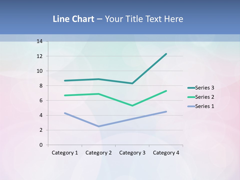 A Blue And Pink Background With Circles PowerPoint Template