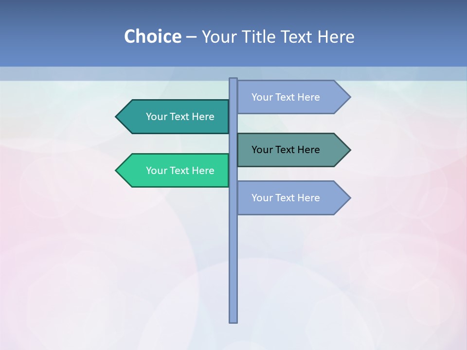 A Blue And Pink Background With Circles PowerPoint Template