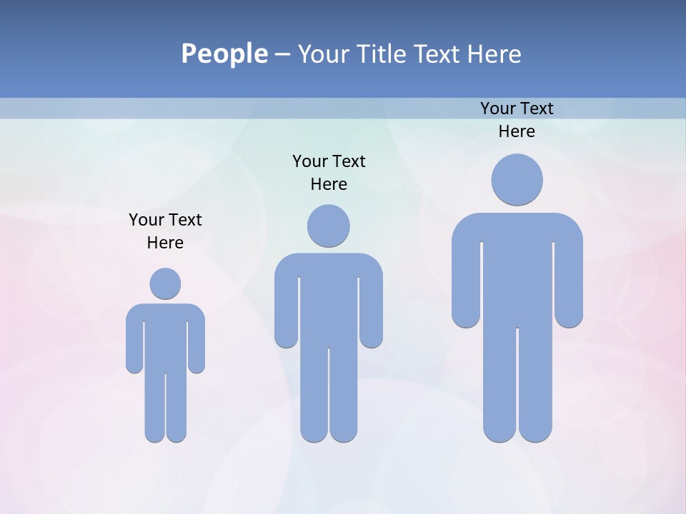 A Blue And Pink Background With Circles PowerPoint Template