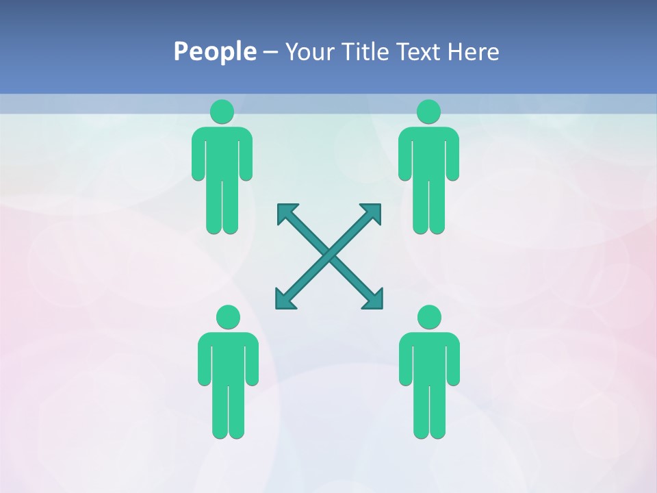 A Blue And Pink Background With Circles PowerPoint Template