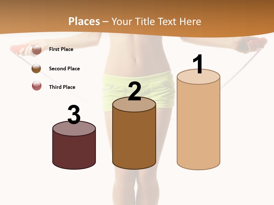 A Woman Is Holding A Skipping Rope In Her Hands PowerPoint Template