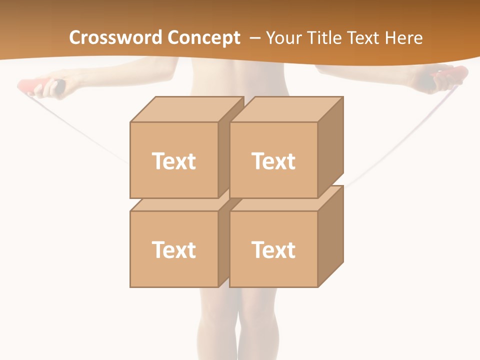 A Woman Is Holding A Skipping Rope In Her Hands PowerPoint Template