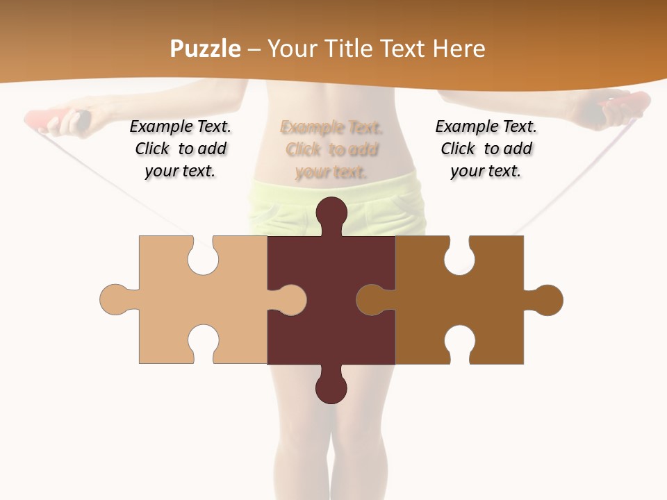 A Woman Is Holding A Skipping Rope In Her Hands PowerPoint Template