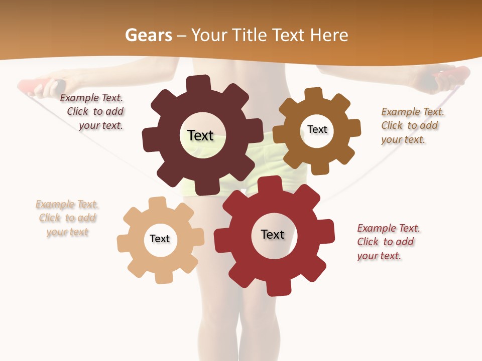 A Woman Is Holding A Skipping Rope In Her Hands PowerPoint Template