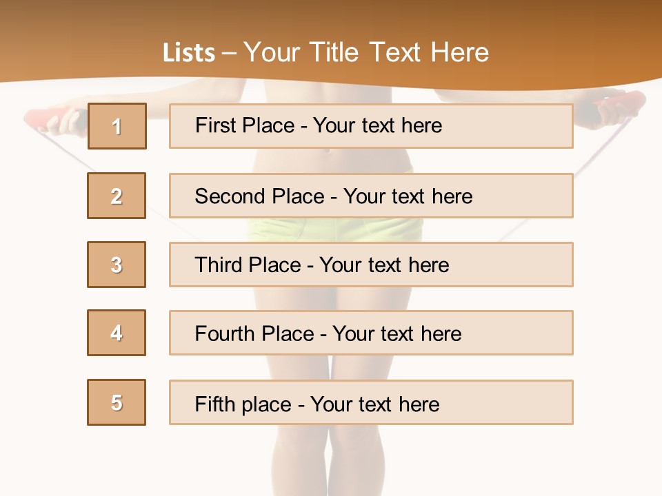A Woman Is Holding A Skipping Rope In Her Hands PowerPoint Template