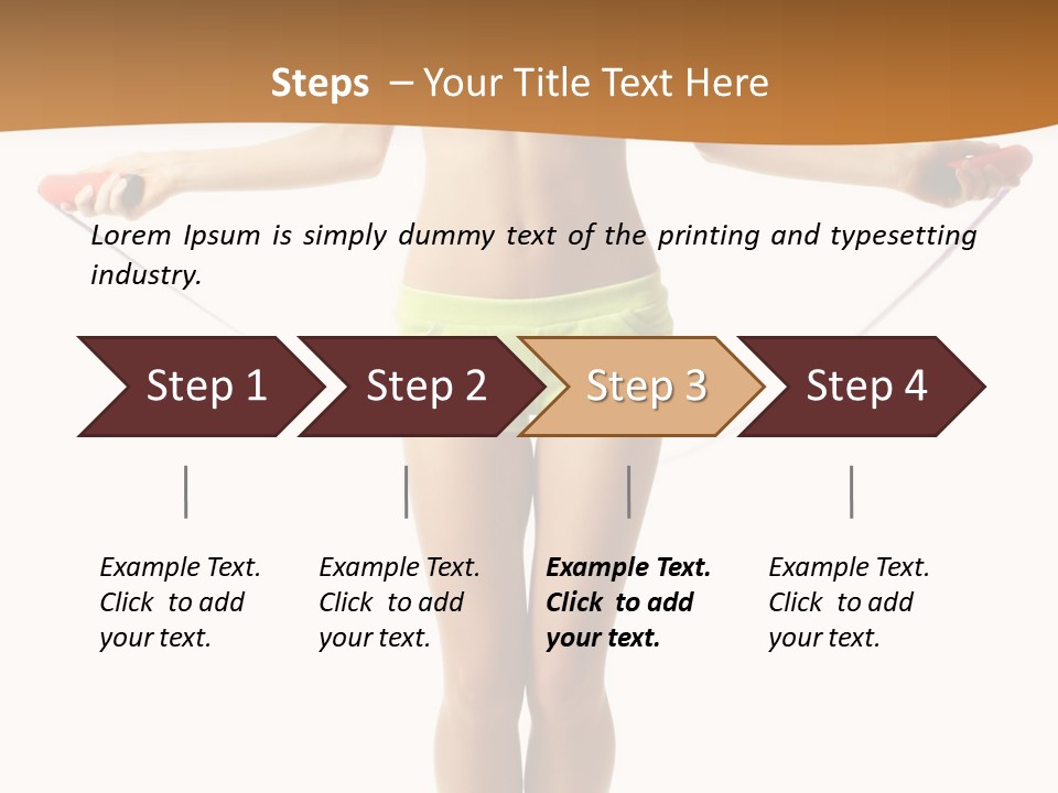 A Woman Is Holding A Skipping Rope In Her Hands PowerPoint Template