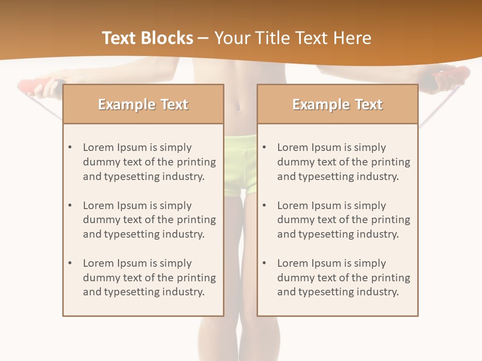 A Woman Is Holding A Skipping Rope In Her Hands PowerPoint Template