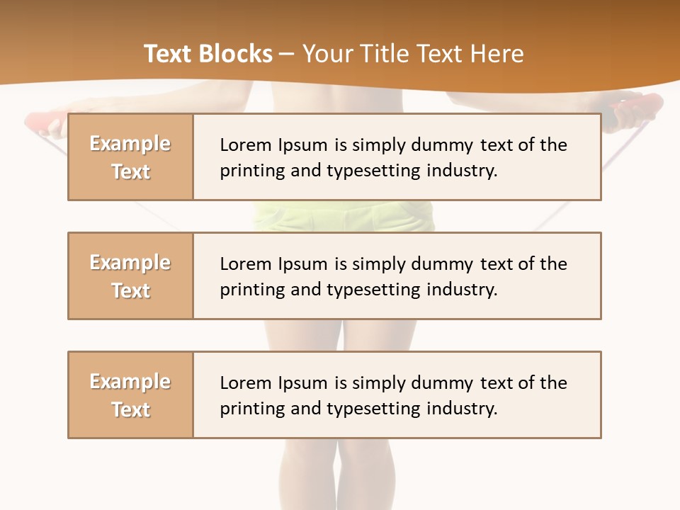 A Woman Is Holding A Skipping Rope In Her Hands PowerPoint Template