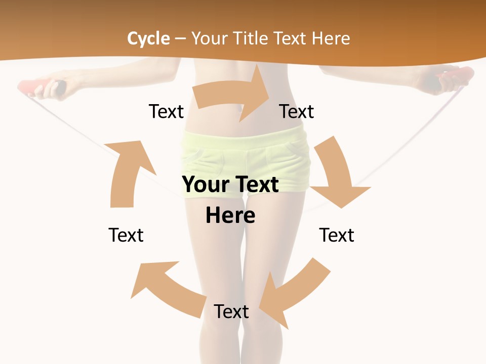 A Woman Is Holding A Skipping Rope In Her Hands PowerPoint Template