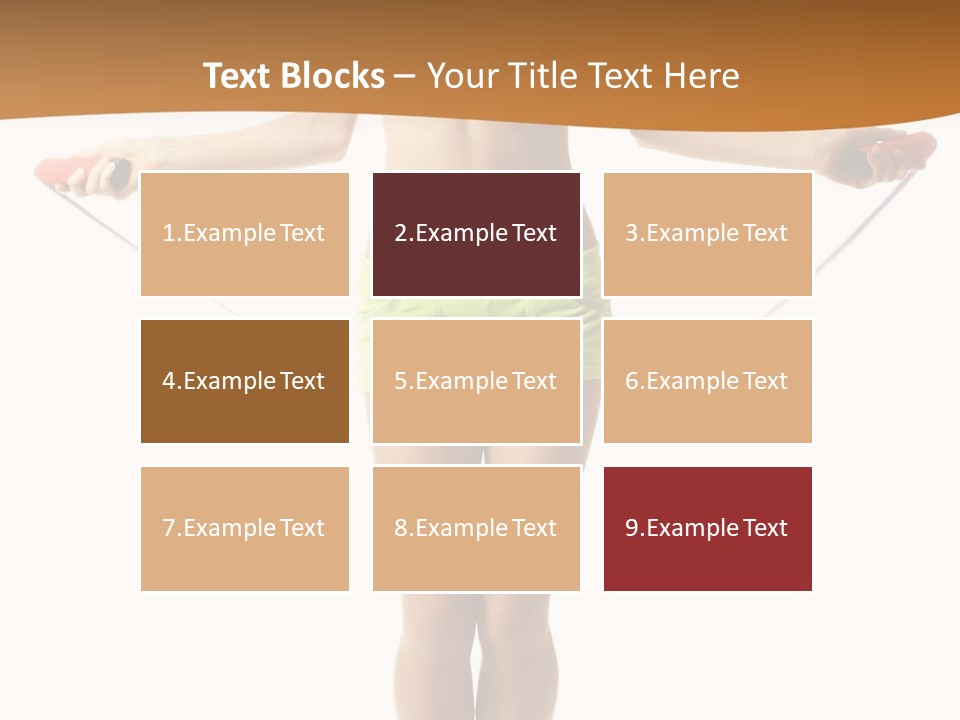 A Woman Is Holding A Skipping Rope In Her Hands PowerPoint Template