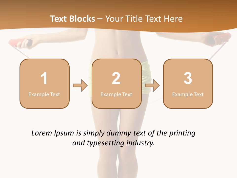 A Woman Is Holding A Skipping Rope In Her Hands PowerPoint Template