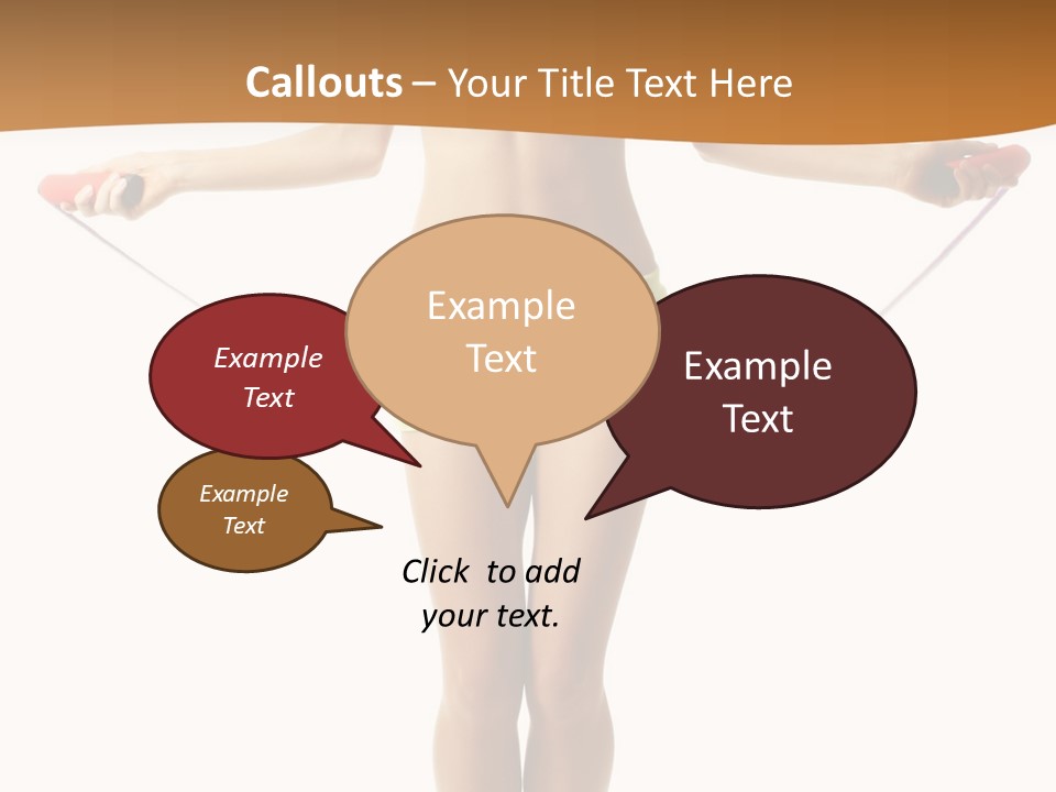 A Woman Is Holding A Skipping Rope In Her Hands PowerPoint Template