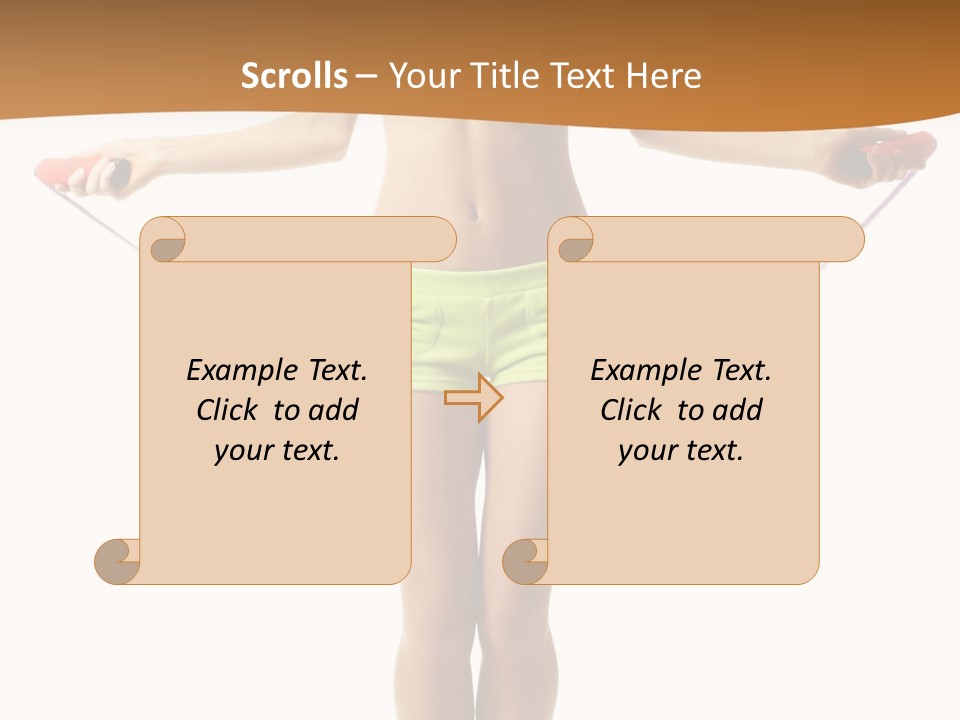 A Woman Is Holding A Skipping Rope In Her Hands PowerPoint Template