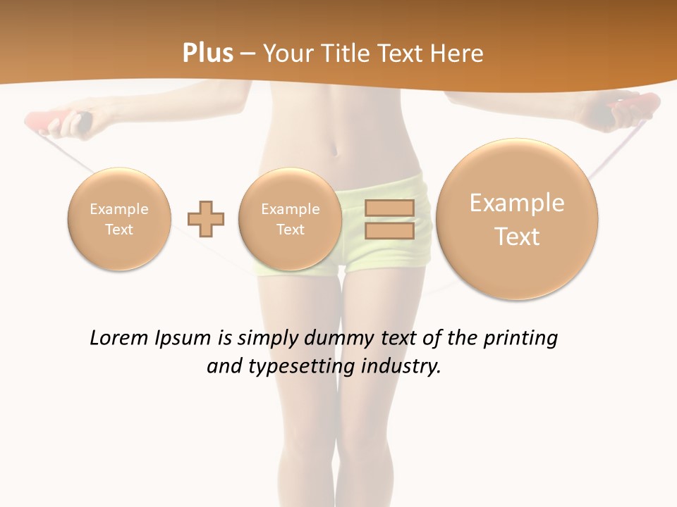 A Woman Is Holding A Skipping Rope In Her Hands PowerPoint Template