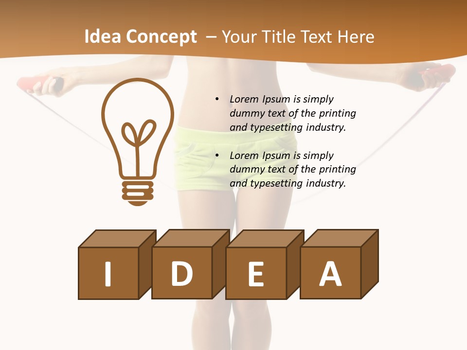 A Woman Is Holding A Skipping Rope In Her Hands PowerPoint Template