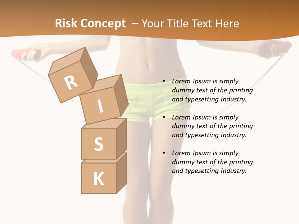 A Woman Is Holding A Skipping Rope In Her Hands PowerPoint Template