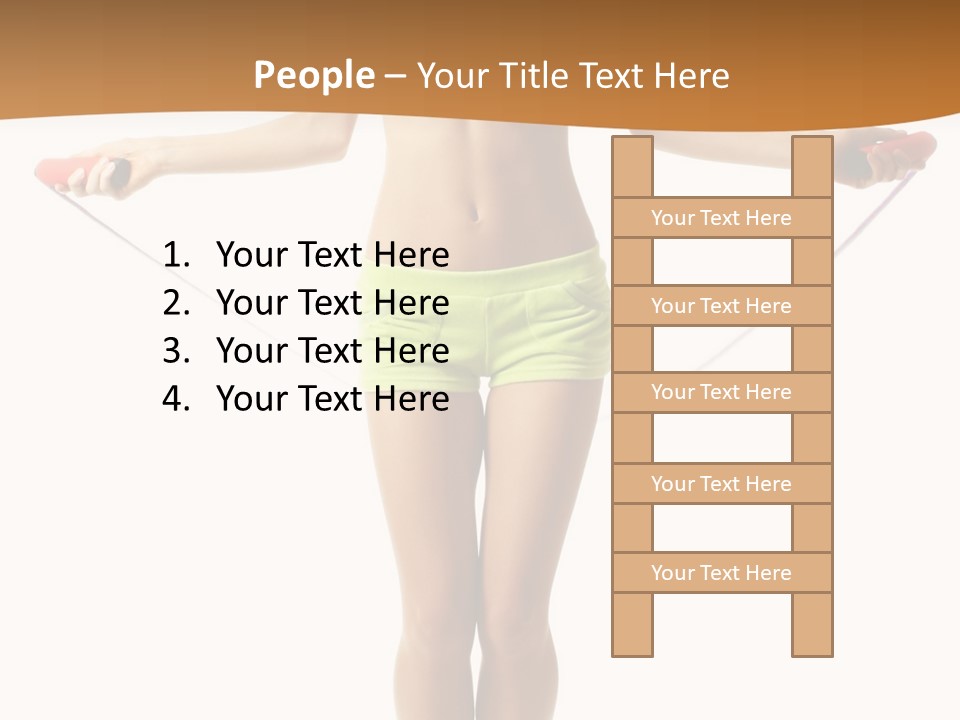 A Woman Is Holding A Skipping Rope In Her Hands PowerPoint Template